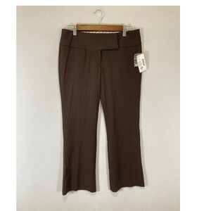 Y2K Deadstock Star City‎ Women Size 7 Brown Samantha Flare Leg Dress Pants NWT